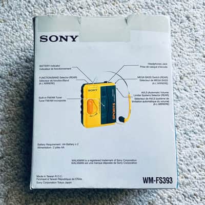 [Full Box] Sony WM-FS393 Walkman Cassette Player, Cute Yellow, New in Box ! image 12