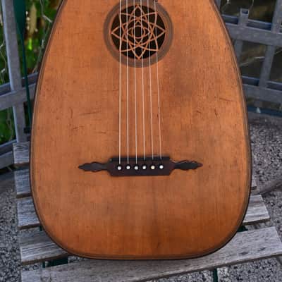 ✴️ Video Included – 1890s Restored Antique Pre-war German Guitar Lute – Flame Maple, Great Condition and Wonderful Sound image 4