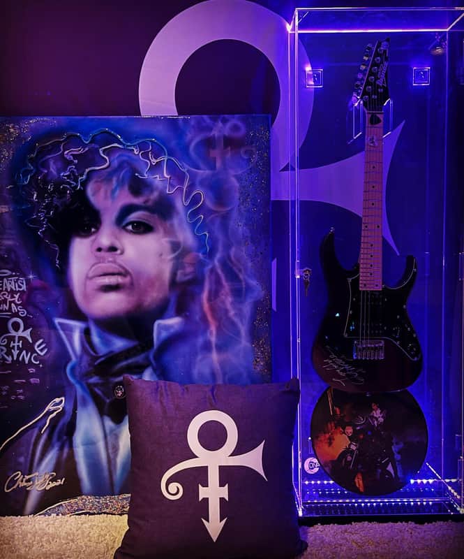 Artist - Prince Signed (COA)  Ibanez GIO RG Mikro - Short Scale Electric Guitar image 1
