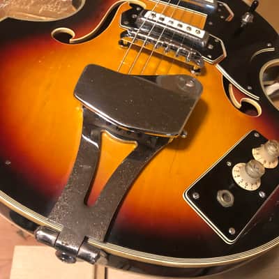 Trump Teisco violin guitar 1960s Sunburst by Tiesco image 19