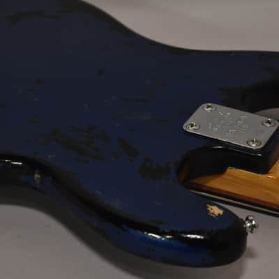 1970s Univox Hi-Flier Phase II Bass Metallic Blue Refin MIJ w/Gig Bag image 14