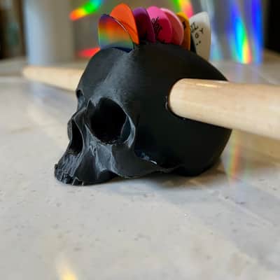 Mohawk Skull Guitar Pick and Drumstick Holder image 3