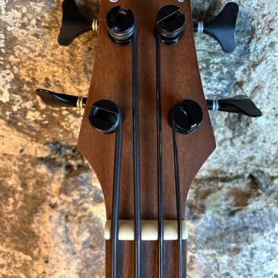 Gold Tone M-Bass/FL Micro 23" Scale Fretless Acoustic/Electric Bass Natural image 8