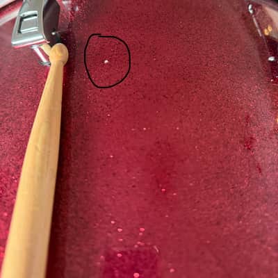 Yamaha 20x18 Maple Custom Absolute bass drum - burgundy sparkle image 21