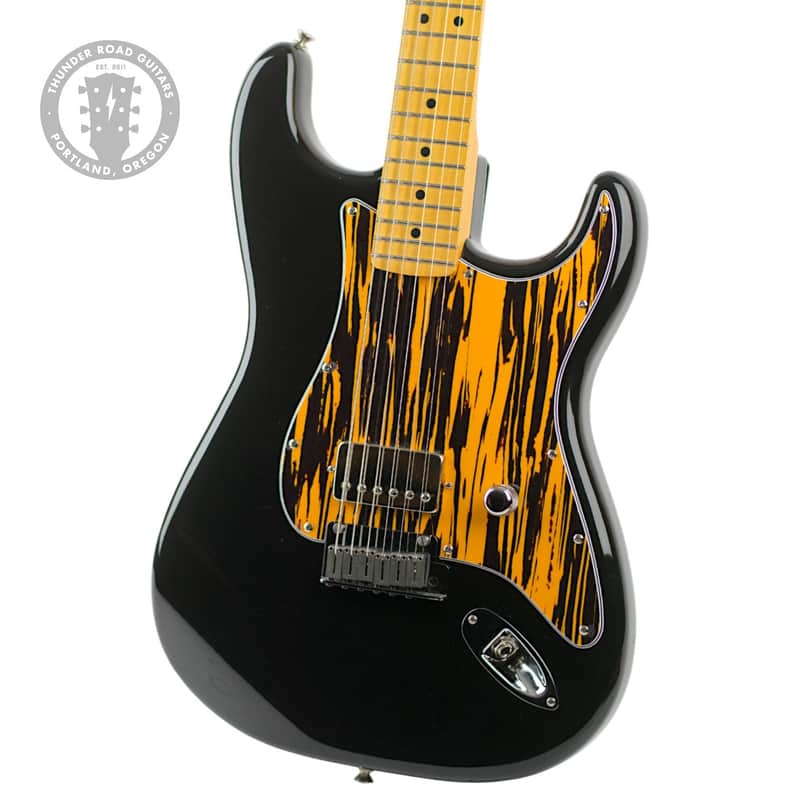 Used Partscaster S-Style Electric Guitar Gloss Black w/Bare Knuckle Humbucker & High End Parts #NSN image 1