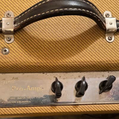 1950's Fender Pro 5C5 Tweed Wide Panel - New Cabinet, comes with original image 3