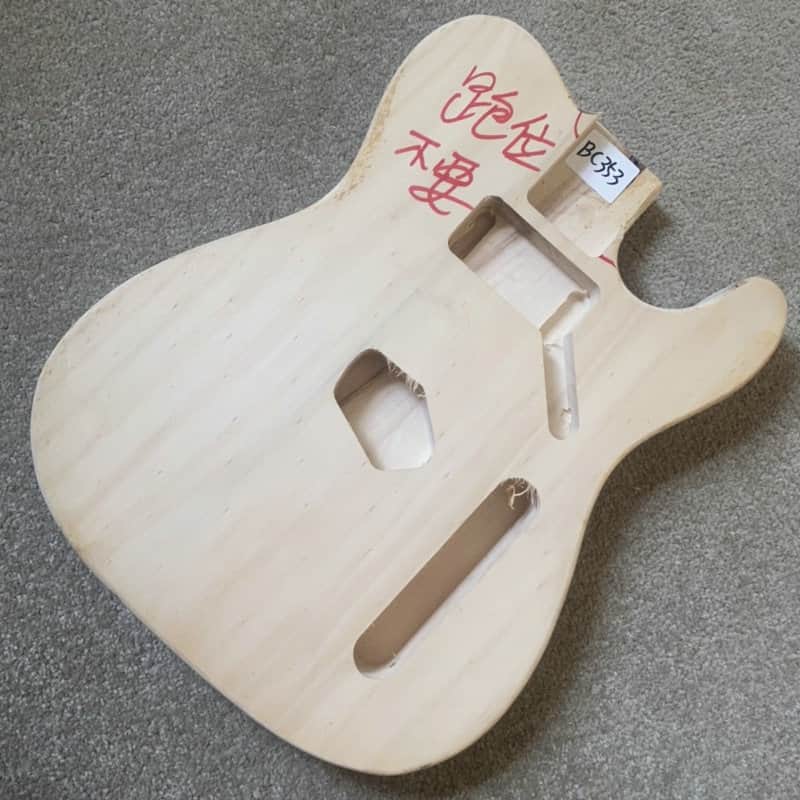 Telecaster Tele Style Basswood Guitar Body, Natural Wood, DIY Blank image 1