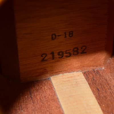 Vintage 1966 Martin D-18 Acoustic Guitar, Natural w/ Case image 10