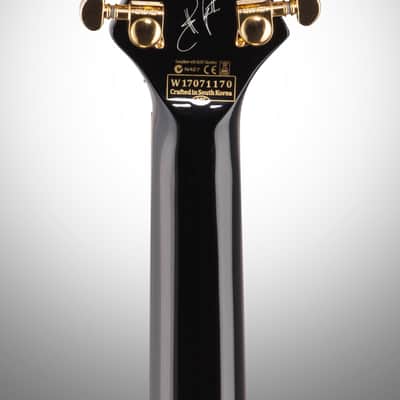 Schecter Synyster Custom S Electric Guitar, Black with Gold Stripes image 8