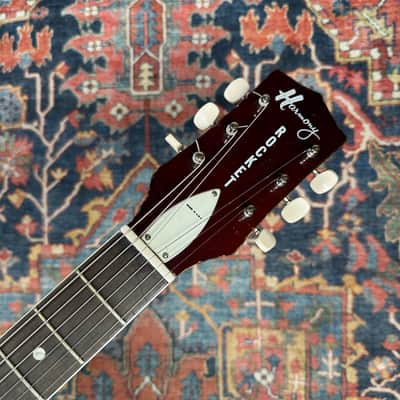 1969 Harmony Rocket I Model H53-1 Red Burst Made in USA Hard Case - 1969 image 4