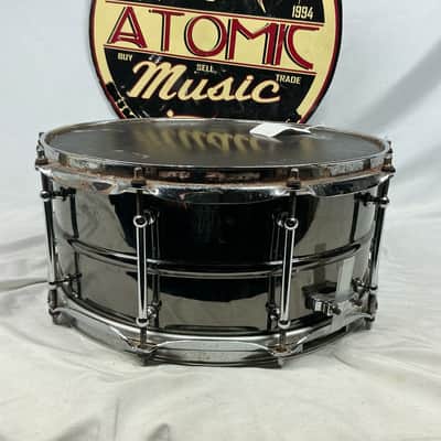 Pork Pie Big Black BOB (Black Over Brass) 14x6.5 Snare Drum image 3