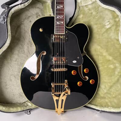 Washburn MIK J-9 VG Black Thinline Hollowbody Guitar w/OHSC image 2