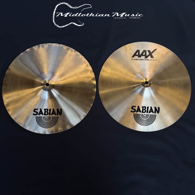 Sabian - 14" - AAX X-Celerator Hi-Hat Cymbals (Pair) USED image 1