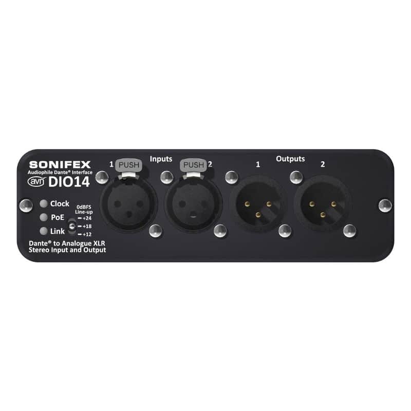 Sonifex AVN-DIO14 Dante to XLR Analogue Stereo Input & Output *USA Small Business* image 1