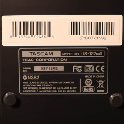 TASCAM US-122 MKII USB Audio Interface 2010s - Black image 8