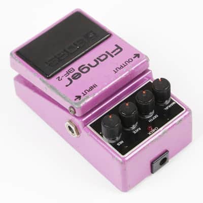 *RARE* (tested) 1980 Vintage Made In Japan Boss BF-2 Flanger Earliest 1st Version Original BBD Bucket Brigade MN3207 Chip & MN3102 Clock Driver & Silver Screw MIJ Black Label Purple in Orig. Box w/ Manual. image 6