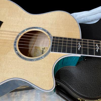 NEW ! Taylor 614ce Custom Acoustic-Electric Guitar - Natural Top - Blue Fade Back and Sides - AAAAA Flamed Maple - Authorized Dealer - G05921 - 4.8lbs image 4