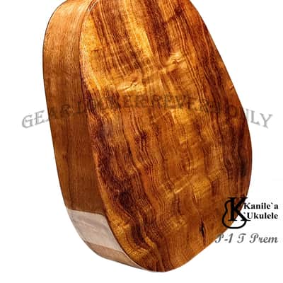 Kanile'a P-1 T Premium Curly all solid hawaiian koa Pineapple shaped Tenor ukulele #26618 image 7