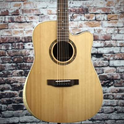 Mint Teton STS180CENT-AR Dreadnought, Solid Spruce Top, ebony back & sides, armrest, Fishman Flex Electro image 8