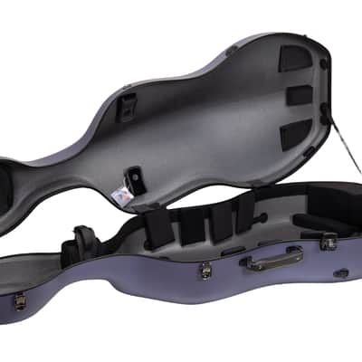 Crossrock Ultra Carbon Fiber Case fits 4/4 Full Size Cello, Super lightweight as 6 lb, with Protective Cover, TSA Lock -Woad Blue image 3