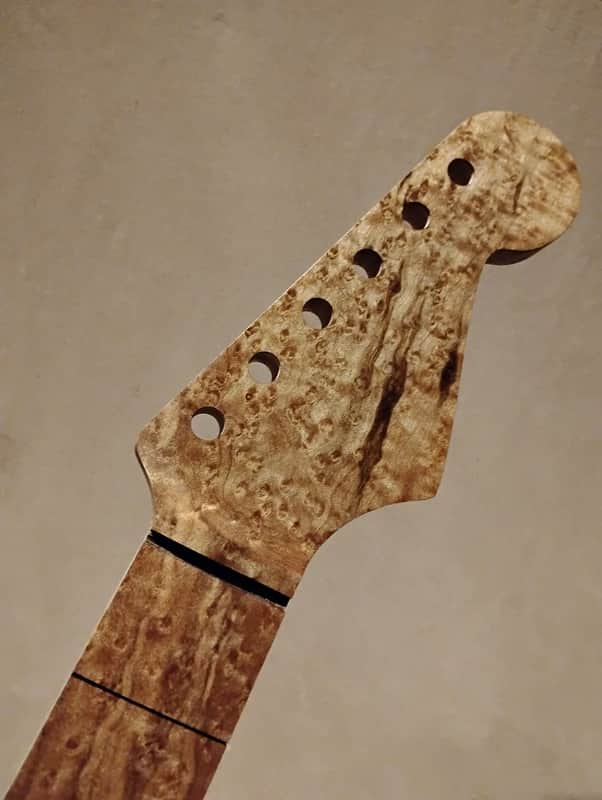 EXHIBITION GRADE BIRDSEYE MAPLE STRAT GUITAR NECK FITS FENDER & WARMOTH image 1