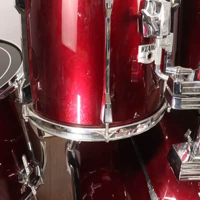 Tama RockStar DX 4pc Drum Kit Set 22/16/13/12" Maroon MIJ image 6