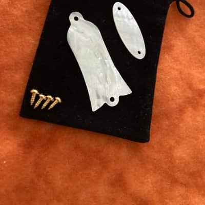 Gibson Citation Truss Rod Cover and Register Plaque set 70-80’s - Solid Mother of Pearl- Matched Pair image 2