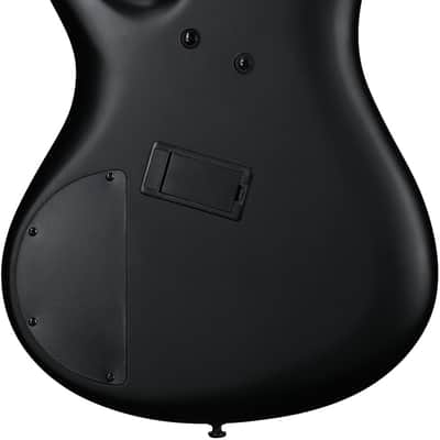 Ibanez SRMS625EX Iron Label Electric Bass, 5-String, Black Flat image 5