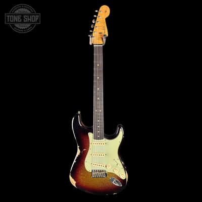 Fender Custom Shop 1963 Stratocaster Relic 3 Tone Sunburst Sparkle w/case TSLTD6OF10 image 4