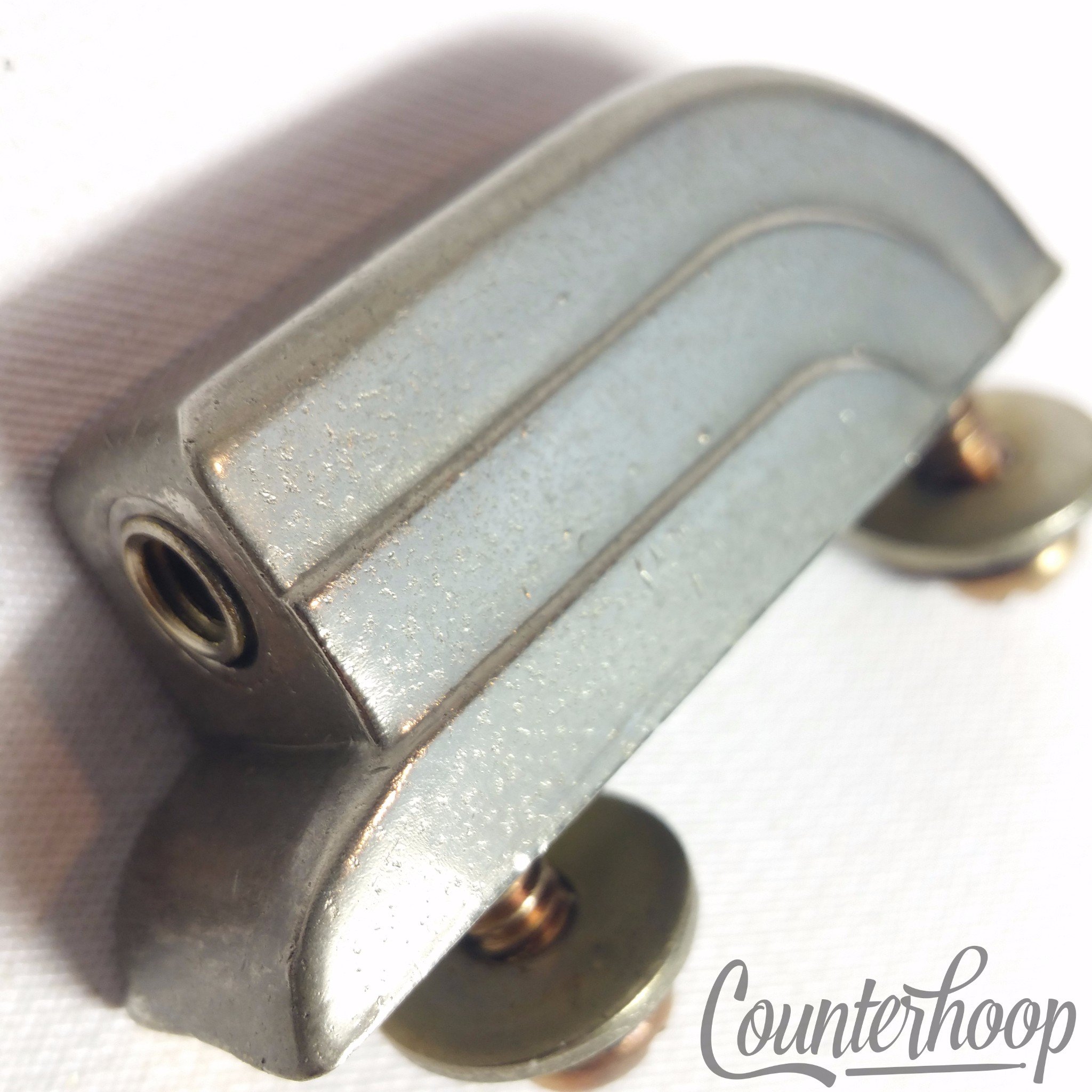 Leedy 1x Beavertail Bass/Floor Tom Drum Lug Nickel Vintage Elkhart IN 40s/50s* - Very Good — main photograph