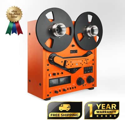 Akai GX-635D Reel-to-Reel Tape Deck - Custom Orange - Professionally Restored - 1 Year Warranty image 2
