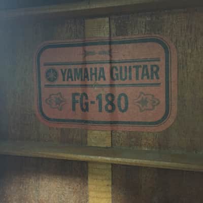 Yamaha FG-180 Red Label Vintage 1966-1971 Natural Made in Japan Acoustic Guitar Spruce Top Mahogany image 12