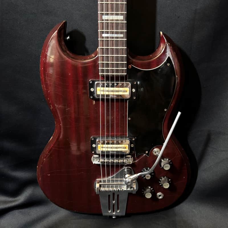 Hofner 174 SG Style Guitar - Model 513 Single Coil Pickups - Lots of Nicks and Dings and Finish Creases - Solid Player - 1972 - Good