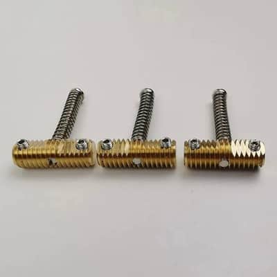 Tele Style Brass Guitar Vintage Bridge Threaded Saddles image 4