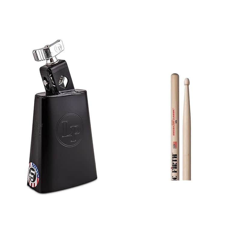 Lp Black Beauty Cowbell (Lp204An) And Vic Firth American Classic 5A Drum Sticks Bundle