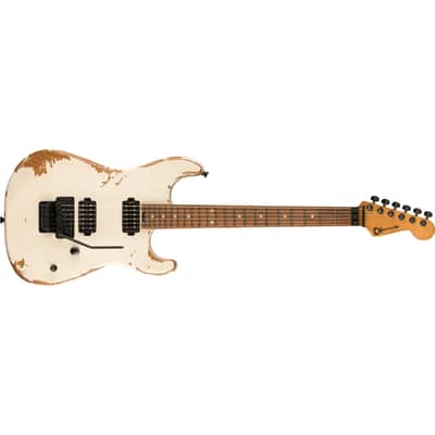 Charvel Pro-Mod Relic San Dimas Style 1 HH Floyd Rose w/ Seymour Duncan Pickups - Weathered White image 4