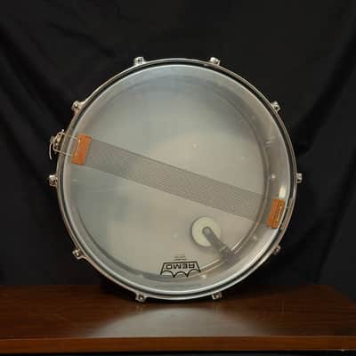 Ludwig No. 400 Supraphonic 5x14" 10-Lug Aluminum Snare Drum with Pointed Blue/Olive Badge 1969 - 1979 - Chrome-Plated image 12