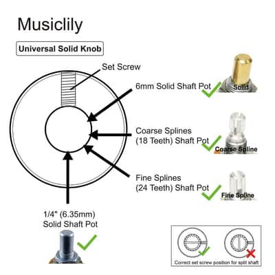 1/4 Inch Steel Abalone Top Dome Knobs with Set Screw Universal Fitting Control Knobs for Electric Guitar or Bass, Chrome (Set of 2) image 5