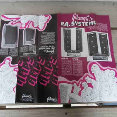 Vintage 1972 Gibson Power Play G-Series Amplifiers Fold Out Catalog! Rare, Original Case Candy! image 2