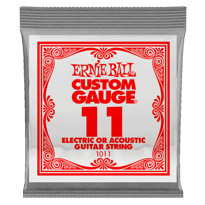 Ernie Ball Plain Steel .011" -- 6 Pack image 1
