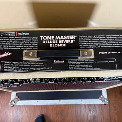 Fender Tone Master Deluxe Reverb 2-Channel 22-Watt 1x12" Digital Guitar Combo 2020 - Present - Blonde image 2