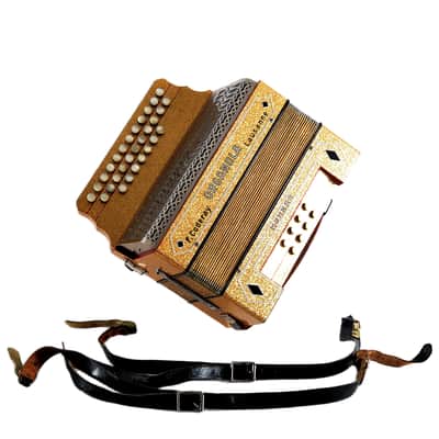 Rare Diatonic Button Accordion Hohner Organola by F. Coderay Lausanne, Switzerland+Original Case&Straps~Squeezebox-C System-powerful voice image 3