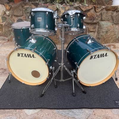Tama Superstar Classic Maple Blue / Aqua 5pc Double Bass Drum Set kit !! image 2