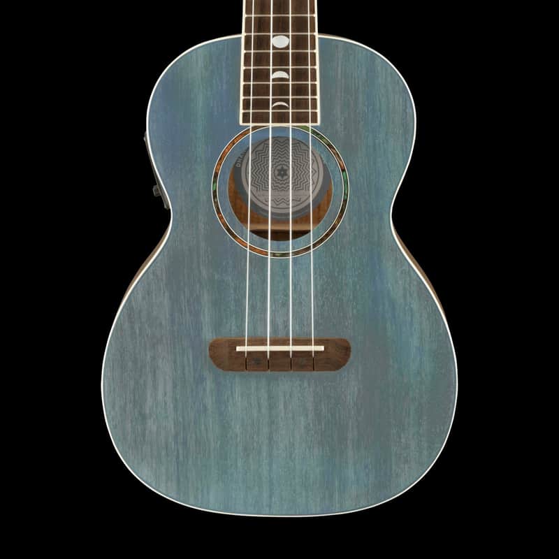 Fender Dhani Harrison Tenor Ukulele Turquoise With Gig Bag image 1