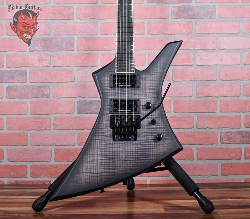Jackson USA Custom Shop Kelly  KE2 Flame Maple Top Matte Satin Trans Black Burst W/Matching Reverse Headstock 2024 w/OHSC image 1