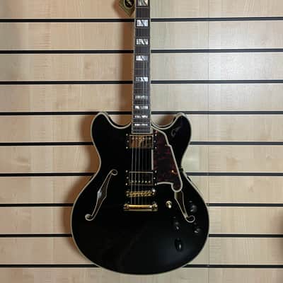 D'Angelico Excel DC Stopbar Tailpiece Solid Black Semi-Hollow Electric Guitar Case Made in South-Korea image 1
