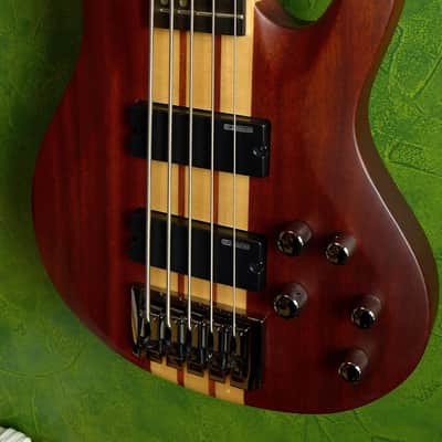 ESP LTD B-5E Neck-thru active 5-string bass (Mahogany top version) image 7
