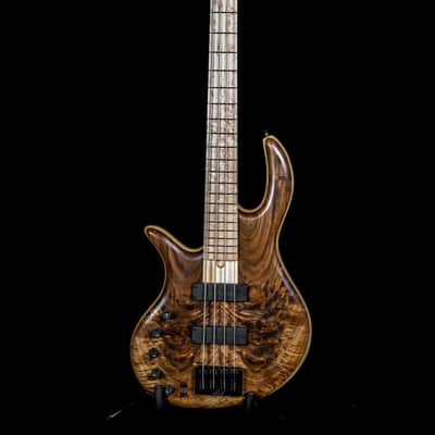 Elrick Handcarved eVolution Gold Series Bass Guitar 2019 - Figured Walnut image 3