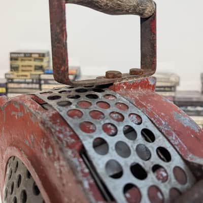 Vintage Mechanical Hand-Crank Air Raid Siren – 1960s Industrial Sound Effect / Prop – WWII Style image 2