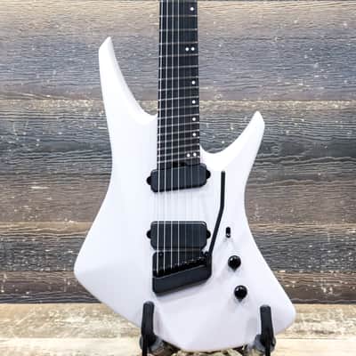 Ernie Ball Music Man Kaizen 7-String Chalk White Multi-Scale Electric Guitar w/Case image 1